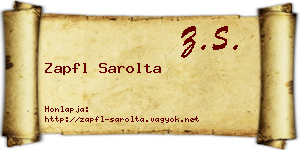Zapfl Sarolta névjegykártya